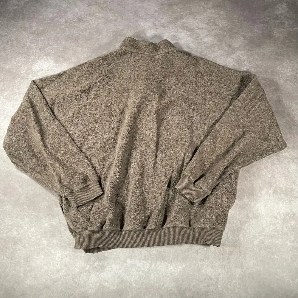 Vintage NeWear Brown Button Up Henley Sweater Men’s Large